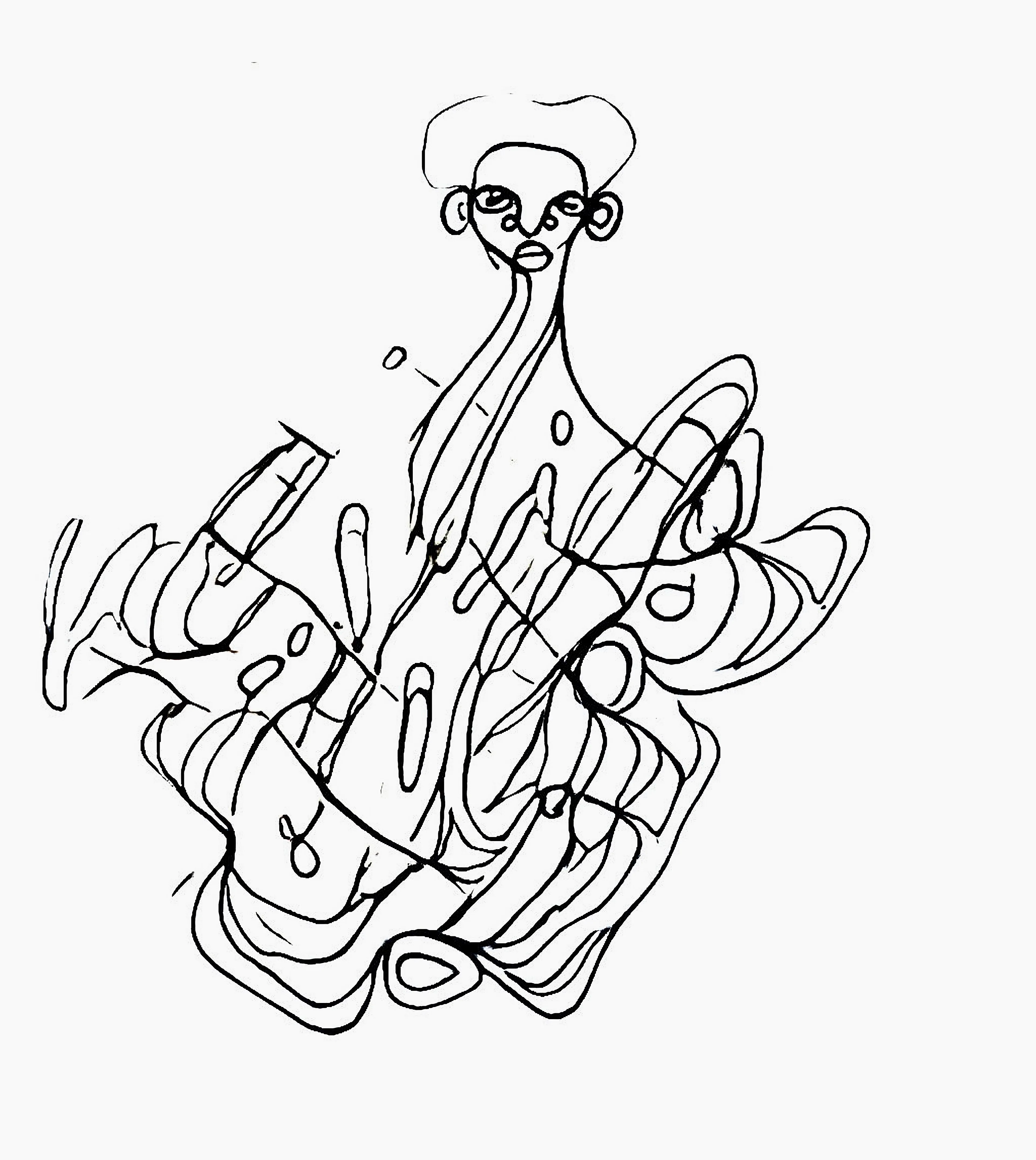 “‘Proof of Spirit — Act II’ is the second installment of my longitudinal art exploration on the concept of Àshe via the Proof of Spirit series, which was first unveiled at La Biennale di Venezia 2022. Àshe is characterized by intuitively drawn, fluid lines that flow in and out of each other, forming a nexus of distinct patterns, discernible beings, hidden motifs, and embedded symbols. The style borrows its name and philosophy from the Yoruba concept of Àshe, which represents the life energy that animates all that exists, and that connects us all as one.

I began the series by creating 1,024 handmade Àshe drawings on paper, which were scanned and then used as the dataset for training a machine learning algorithm. This was done to investigate a number of different questions, principally whether or not the machine could be imbued with the “spiritual intelligence” of Àshe and then create work in my likeness. A selection of the initial results of the training were then exhibited at The Ghana Pavilion of La Biennale, via an installation of a robotic arm, which drew the machine learning interpretations of Àshe live, every single day during the course of the exhibition.

‘Proof of Spirit — Act II’ also features a curated set of the first results of the ML training, and will be the first time people can actually digitally collect work from the Àshe series, which began in 2014. It serves as a significant milestone for the ongoing project, as it makes its way into the cryptoverse. And as Àshe keeps evolving as a visual language and body of work investigating the concepts of change and oneness, expect it to continue its metamorphosis as it absorbs, reconstitutes, and reimagines all that flows through it.” — Afroscope