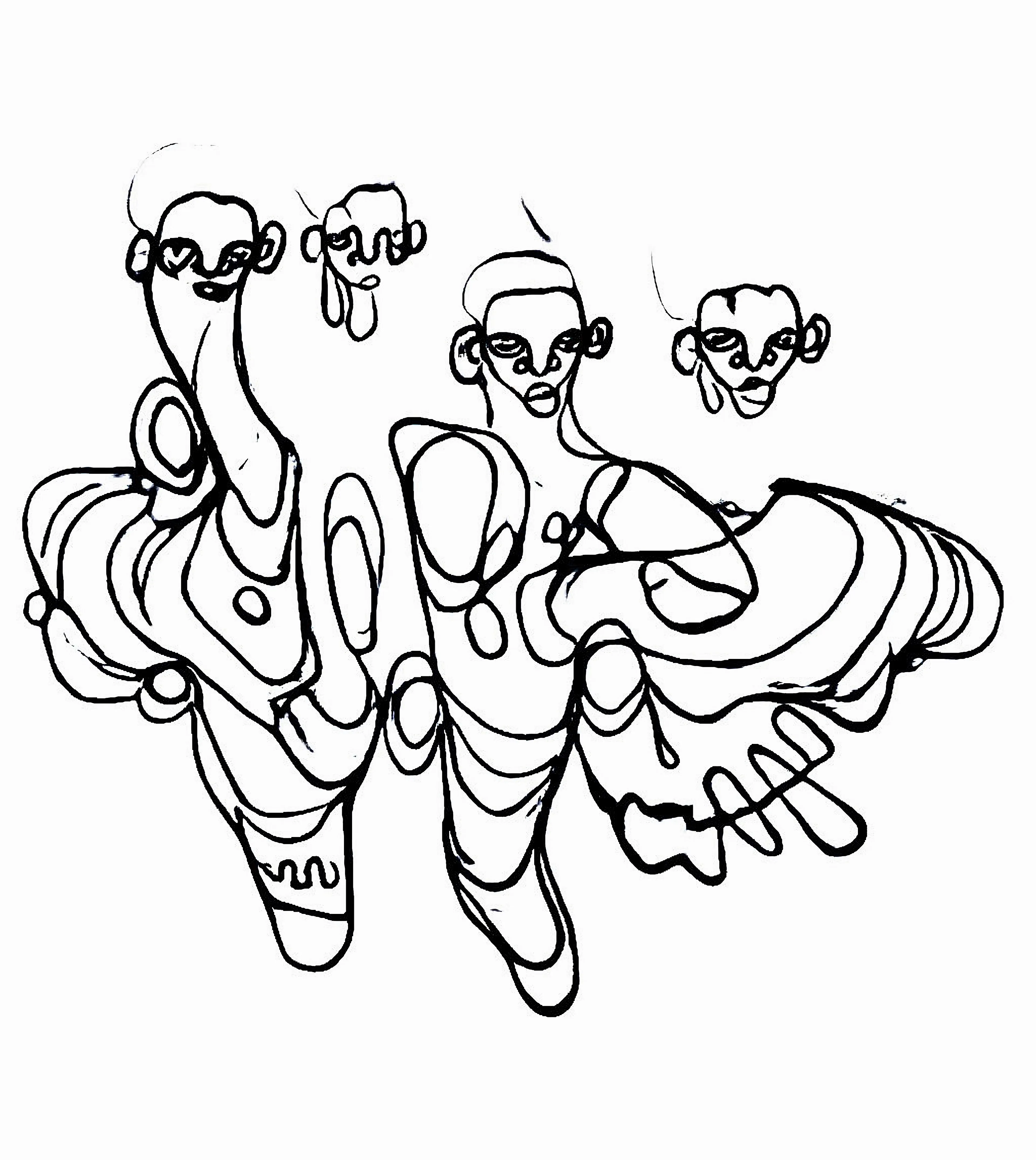 “‘Proof of Spirit — Act II’ is the second installment of my longitudinal art exploration on the concept of Àshe via the Proof of Spirit series, which was first unveiled at La Biennale di Venezia 2022. Àshe is characterized by intuitively drawn, fluid lines that flow in and out of each other, forming a nexus of distinct patterns, discernible beings, hidden motifs, and embedded symbols. The style borrows its name and philosophy from the Yoruba concept of Àshe, which represents the life energy that animates all that exists, and that connects us all as one.

I began the series by creating 1,024 handmade Àshe drawings on paper, which were scanned and then used as the dataset for training a machine learning algorithm. This was done to investigate a number of different questions, principally whether or not the machine could be imbued with the “spiritual intelligence” of Àshe and then create work in my likeness. A selection of the initial results of the training were then exhibited at The Ghana Pavilion of La Biennale, via an installation of a robotic arm, which drew the machine learning interpretations of Àshe live, every single day during the course of the exhibition.

‘Proof of Spirit — Act II’ also features a curated set of the first results of the ML training, and will be the first time people can actually digitally collect work from the Àshe series, which began in 2014. It serves as a significant milestone for the ongoing project, as it makes its way into the cryptoverse. And as Àshe keeps evolving as a visual language and body of work investigating the concepts of change and oneness, expect it to continue its metamorphosis as it absorbs, reconstitutes, and reimagines all that flows through it.” — Afroscope