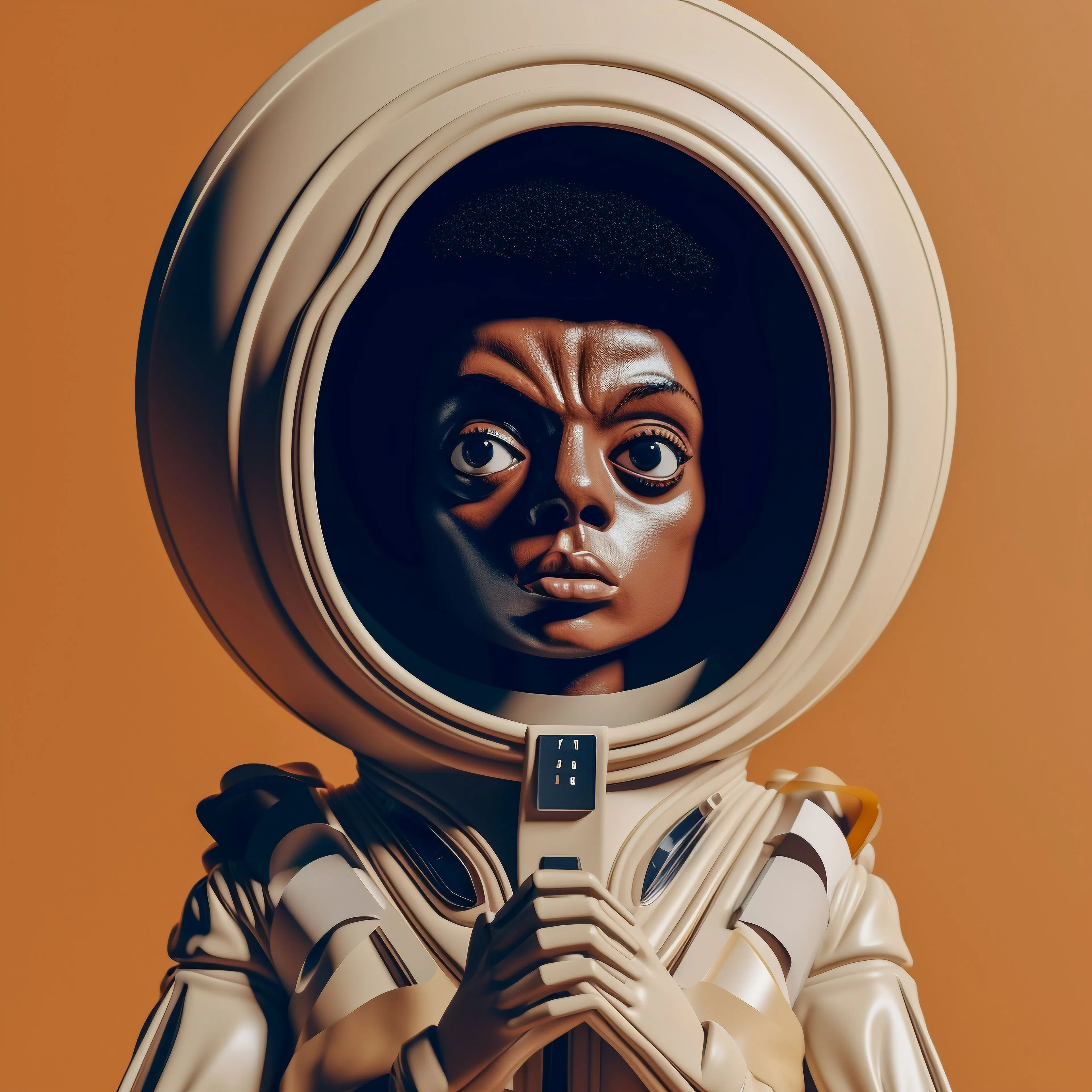 “‘The Idunnos,’ which I generated using Midjourney, shows beings that reside in between the nexus of everything and nothing. They stand as gatekeepers in the liminal space where light meets darkness, where silence meets sound, where the known and the unknown converge. They are the personification of the question mark, the embodiment of the undefined, the representatives of the unanswerable.” — Jah