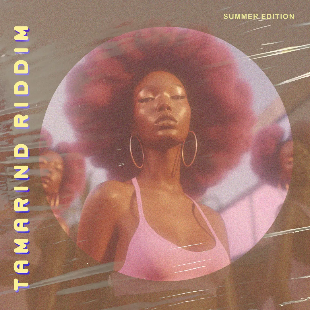 “It’s 2063 and I hear on the radio, “What you know about that Condense Riddim!”

Music starts to play.

“Summer Edition 2023!!!! We outside and we feeling nice.”

I rush to my closet and pull out a bent box of LPs. Brushing off a layer of dust I searched through, finding Jampuff Riddim, Tamarind Riddim…. I pull out a green vinyl with Condense Riddim written on the front.

The music on the radio intensifies and I close my eyes, finding myself in the middle of Broad Street. Pink hair, pink clothes, pink shoes to match, my friends and I walking down the street like it’s ours. Our hair bouncing with the beats, the sun illuminating our skin. That day we got a good deal from the man selling the newly released LPs on the street. “Tamarind juice! Peanut punch! Bottle water! If you get a vinyl you get a juice for free, if you get a juice you get a smile from me.”

“Summer Edition” was created to capture a time in history. It captures the same kind of excitement and memories that a dusty box of LPs in the corner of our aunts’ and uncles’ Caribbean home captures. I wanted to celebrate and showcase the beauty and visual expression that Caribbean street fashion has. By collaborating with AI, I pushed the limitations of AI’s understanding of “Caribbean style” and “Caribbean women” to create a range of women from different ethnicities, found in the Caribbean, and different styles of how they might dress, with an emphasis on color blocking.

Tamarind, Condense, and Jam puff riddim are releases of different dancehall riddims for this “Summer Edition” record.” — Zoe Osborne