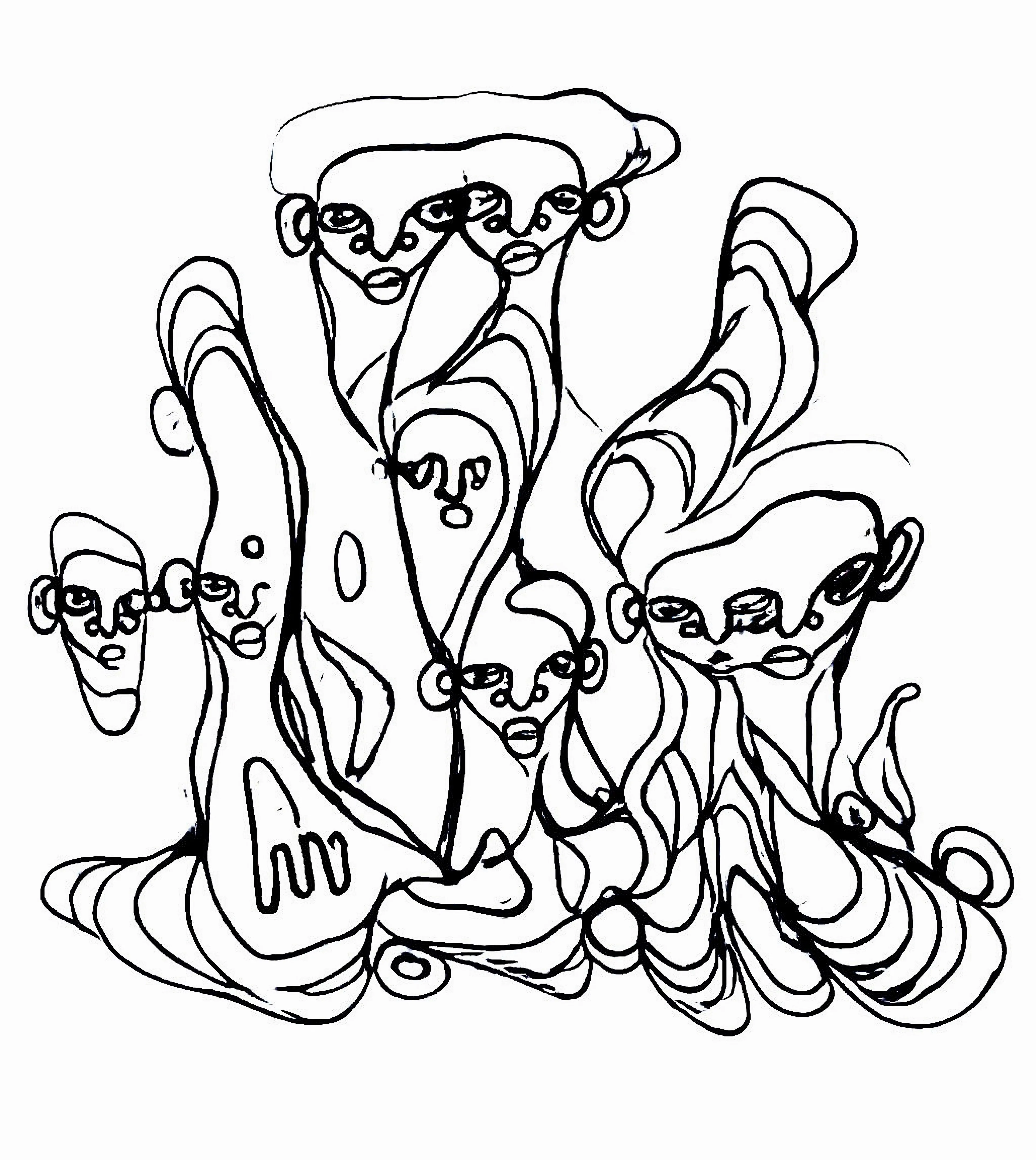 “‘Proof of Spirit — Act II’ is the second installment of my longitudinal art exploration on the concept of Àshe via the Proof of Spirit series, which was first unveiled at La Biennale di Venezia 2022. Àshe is characterized by intuitively drawn, fluid lines that flow in and out of each other, forming a nexus of distinct patterns, discernible beings, hidden motifs, and embedded symbols. The style borrows its name and philosophy from the Yoruba concept of Àshe, which represents the life energy that animates all that exists, and that connects us all as one.

I began the series by creating 1,024 handmade Àshe drawings on paper, which were scanned and then used as the dataset for training a machine learning algorithm. This was done to investigate a number of different questions, principally whether or not the machine could be imbued with the “spiritual intelligence” of Àshe and then create work in my likeness. A selection of the initial results of the training were then exhibited at The Ghana Pavilion of La Biennale, via an installation of a robotic arm, which drew the machine learning interpretations of Àshe live, every single day during the course of the exhibition.

‘Proof of Spirit — Act II’ also features a curated set of the first results of the ML training, and will be the first time people can actually digitally collect work from the Àshe series, which began in 2014. It serves as a significant milestone for the ongoing project, as it makes its way into the cryptoverse. And as Àshe keeps evolving as a visual language and body of work investigating the concepts of change and oneness, expect it to continue its metamorphosis as it absorbs, reconstitutes, and reimagines all that flows through it.” — Afroscope
