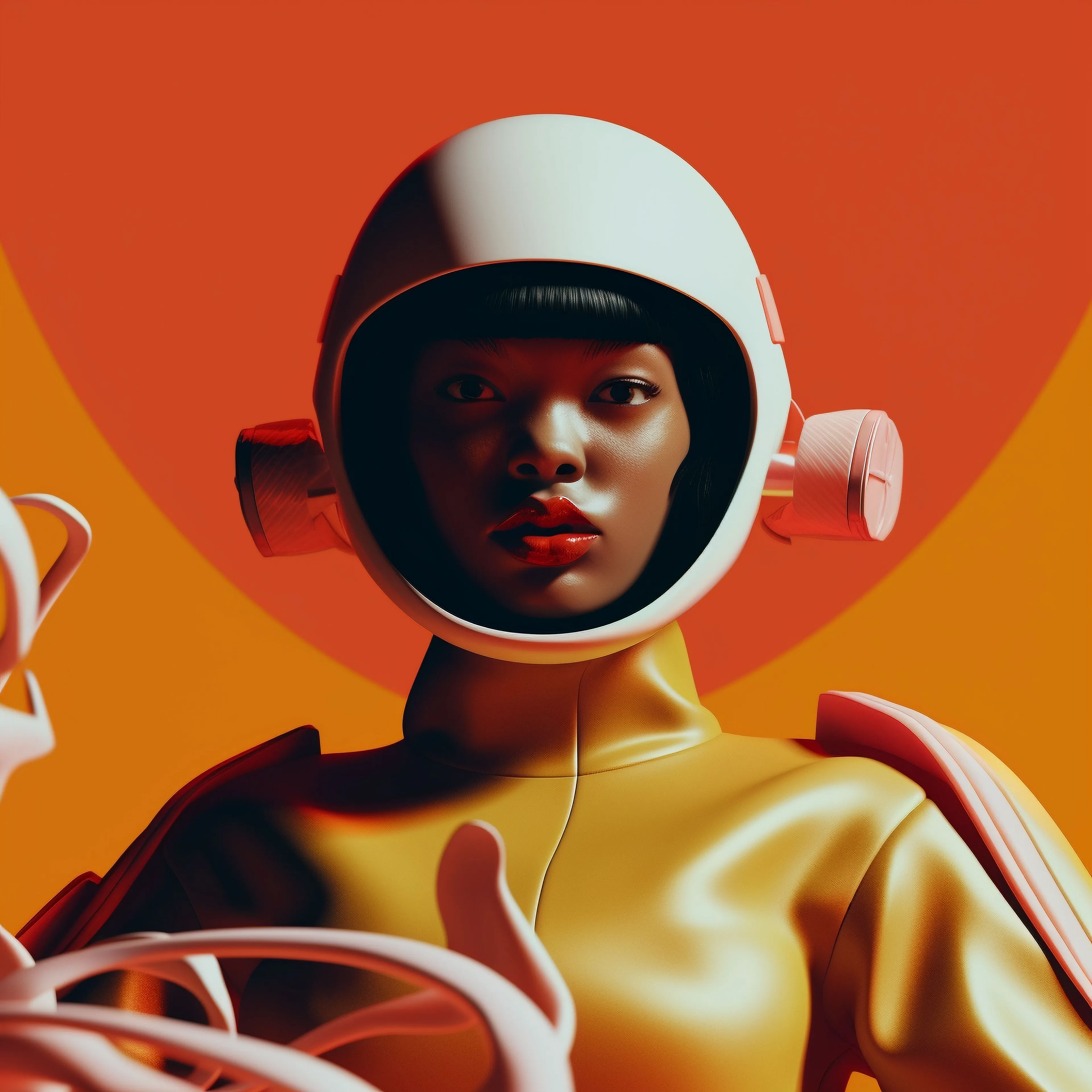 “‘The Idunnos,’ which I generated using Midjourney, shows beings that reside in between the nexus of everything and nothing. They stand as gatekeepers in the liminal space where light meets darkness, where silence meets sound, where the known and the unknown converge. They are the personification of the question mark, the embodiment of the undefined, the representatives of the unanswerable.” — Jah