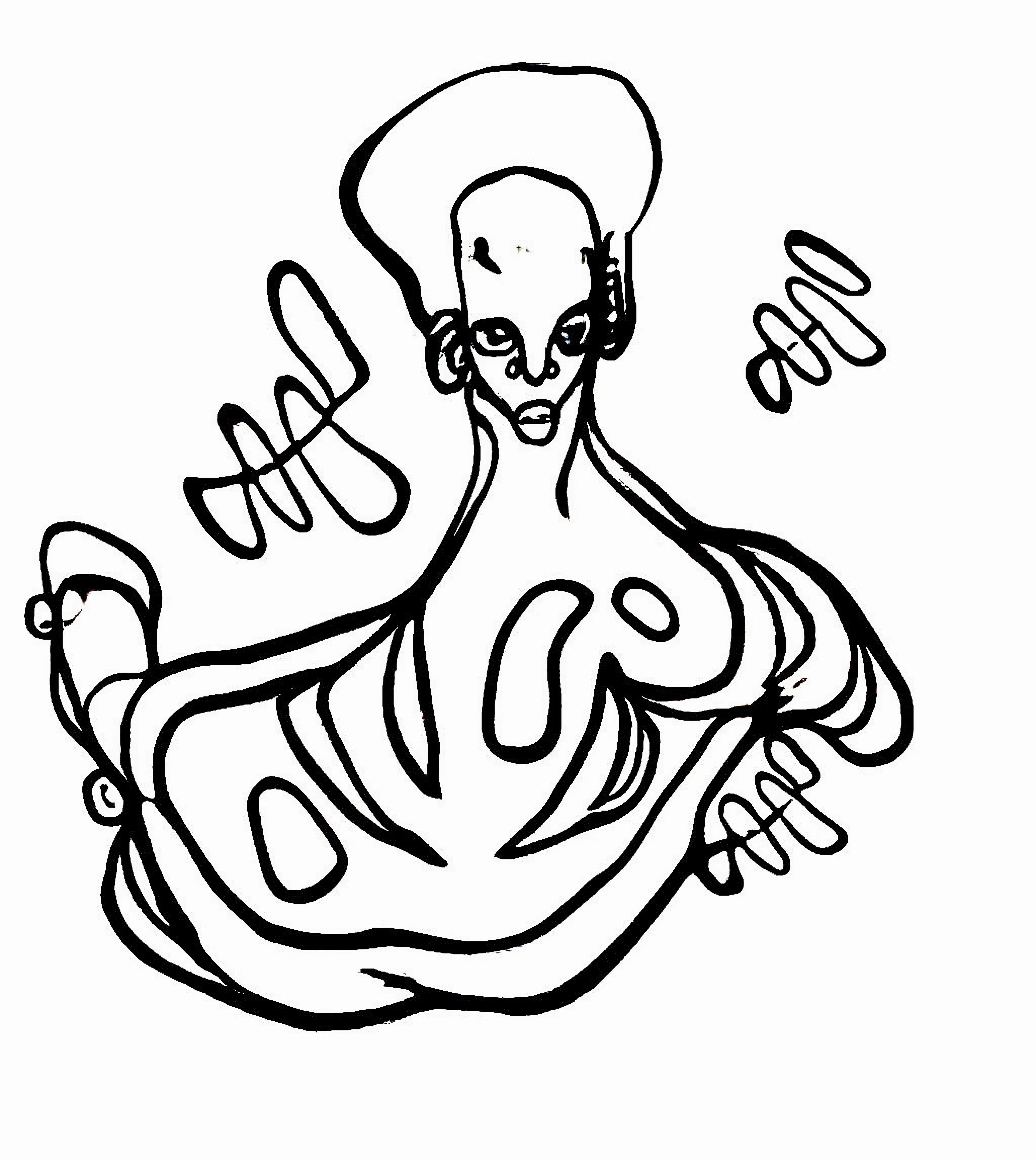 “‘Proof of Spirit — Act II’ is the second installment of my longitudinal art exploration on the concept of Àshe via the Proof of Spirit series, which was first unveiled at La Biennale di Venezia 2022. Àshe is characterized by intuitively drawn, fluid lines that flow in and out of each other, forming a nexus of distinct patterns, discernible beings, hidden motifs, and embedded symbols. The style borrows its name and philosophy from the Yoruba concept of Àshe, which represents the life energy that animates all that exists, and that connects us all as one.

I began the series by creating 1,024 handmade Àshe drawings on paper, which were scanned and then used as the dataset for training a machine learning algorithm. This was done to investigate a number of different questions, principally whether or not the machine could be imbued with the “spiritual intelligence” of Àshe and then create work in my likeness. A selection of the initial results of the training were then exhibited at The Ghana Pavilion of La Biennale, via an installation of a robotic arm, which drew the machine learning interpretations of Àshe live, every single day during the course of the exhibition.

‘Proof of Spirit — Act II’ also features a curated set of the first results of the ML training, and will be the first time people can actually digitally collect work from the Àshe series, which began in 2014. It serves as a significant milestone for the ongoing project, as it makes its way into the cryptoverse. And as Àshe keeps evolving as a visual language and body of work investigating the concepts of change and oneness, expect it to continue its metamorphosis as it absorbs, reconstitutes, and reimagines all that flows through it.” — Afroscope