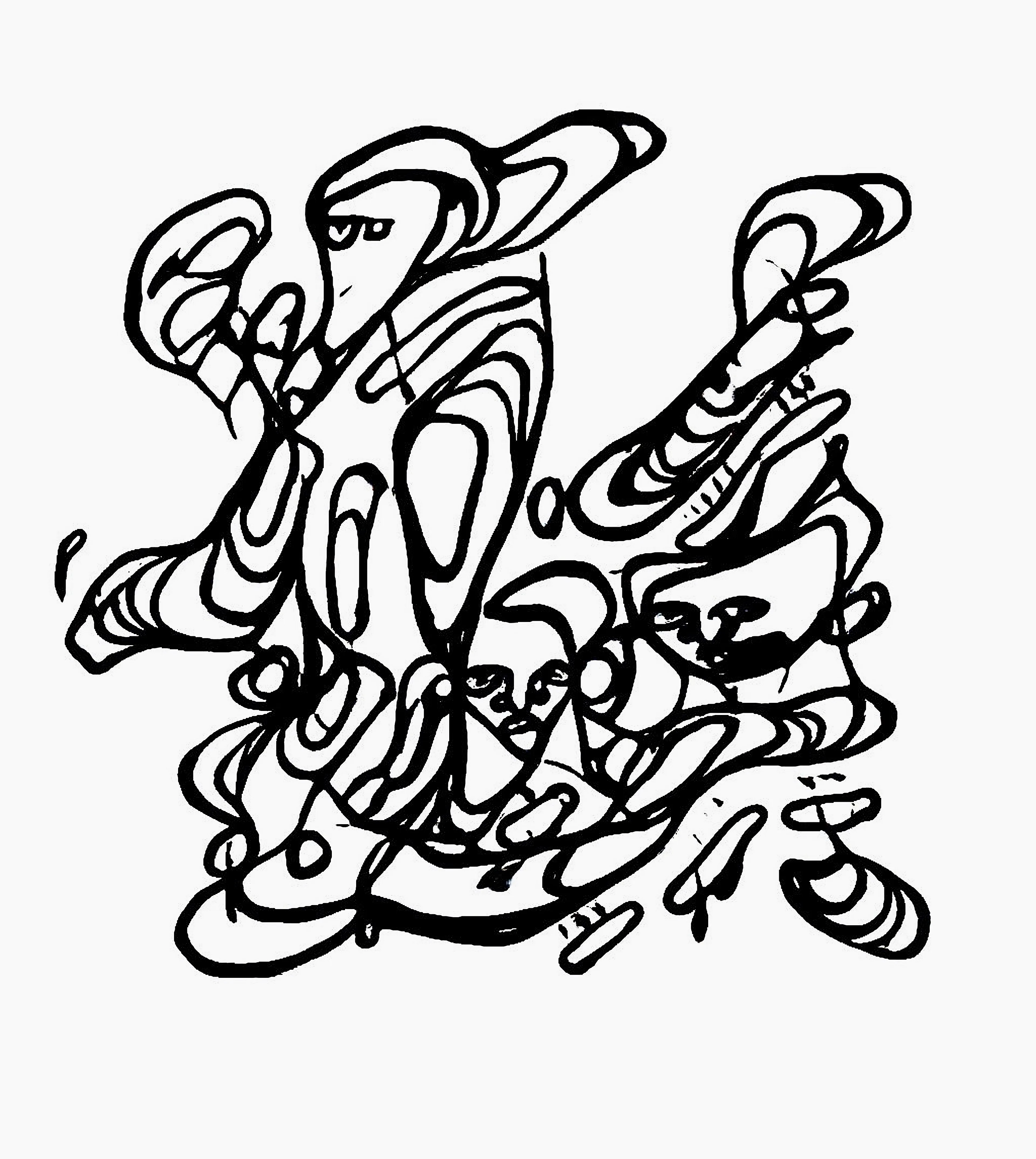 “‘Proof of Spirit — Act II’ is the second installment of my longitudinal art exploration on the concept of Àshe via the Proof of Spirit series, which was first unveiled at La Biennale di Venezia 2022. Àshe is characterized by intuitively drawn, fluid lines that flow in and out of each other, forming a nexus of distinct patterns, discernible beings, hidden motifs, and embedded symbols. The style borrows its name and philosophy from the Yoruba concept of Àshe, which represents the life energy that animates all that exists, and that connects us all as one.

I began the series by creating 1,024 handmade Àshe drawings on paper, which were scanned and then used as the dataset for training a machine learning algorithm. This was done to investigate a number of different questions, principally whether or not the machine could be imbued with the “spiritual intelligence” of Àshe and then create work in my likeness. A selection of the initial results of the training were then exhibited at The Ghana Pavilion of La Biennale, via an installation of a robotic arm, which drew the machine learning interpretations of Àshe live, every single day during the course of the exhibition.

‘Proof of Spirit — Act II’ also features a curated set of the first results of the ML training, and will be the first time people can actually digitally collect work from the Àshe series, which began in 2014. It serves as a significant milestone for the ongoing project, as it makes its way into the cryptoverse. And as Àshe keeps evolving as a visual language and body of work investigating the concepts of change and oneness, expect it to continue its metamorphosis as it absorbs, reconstitutes, and reimagines all that flows through it.” — Afroscope