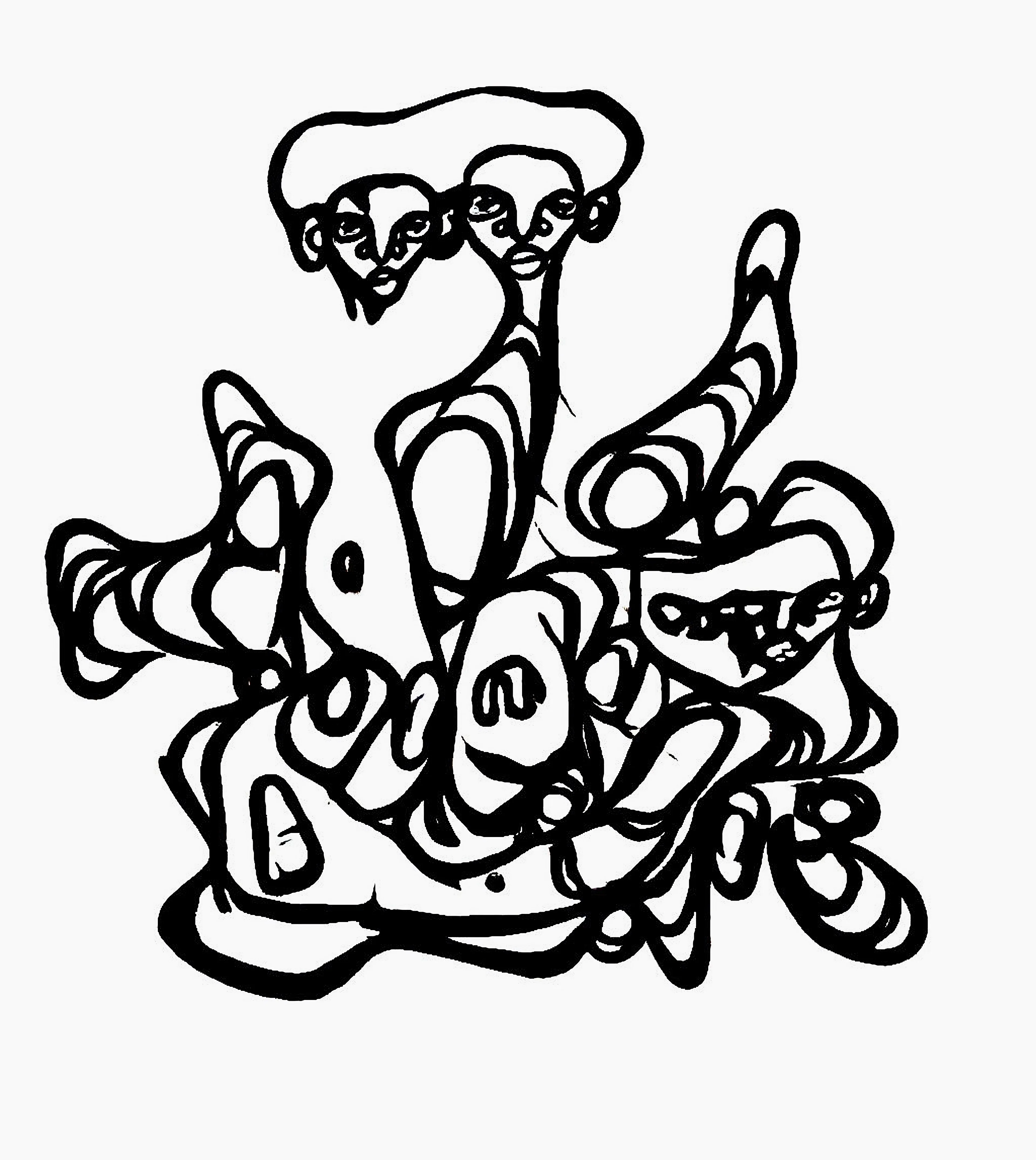 “‘Proof of Spirit — Act II’ is the second installment of my longitudinal art exploration on the concept of Àshe via the Proof of Spirit series, which was first unveiled at La Biennale di Venezia 2022. Àshe is characterized by intuitively drawn, fluid lines that flow in and out of each other, forming a nexus of distinct patterns, discernible beings, hidden motifs, and embedded symbols. The style borrows its name and philosophy from the Yoruba concept of Àshe, which represents the life energy that animates all that exists, and that connects us all as one.

I began the series by creating 1,024 handmade Àshe drawings on paper, which were scanned and then used as the dataset for training a machine learning algorithm. This was done to investigate a number of different questions, principally whether or not the machine could be imbued with the “spiritual intelligence” of Àshe and then create work in my likeness. A selection of the initial results of the training were then exhibited at The Ghana Pavilion of La Biennale, via an installation of a robotic arm, which drew the machine learning interpretations of Àshe live, every single day during the course of the exhibition.

‘Proof of Spirit — Act II’ also features a curated set of the first results of the ML training, and will be the first time people can actually digitally collect work from the Àshe series, which began in 2014. It serves as a significant milestone for the ongoing project, as it makes its way into the cryptoverse. And as Àshe keeps evolving as a visual language and body of work investigating the concepts of change and oneness, expect it to continue its metamorphosis as it absorbs, reconstitutes, and reimagines all that flows through it.” — Afroscope