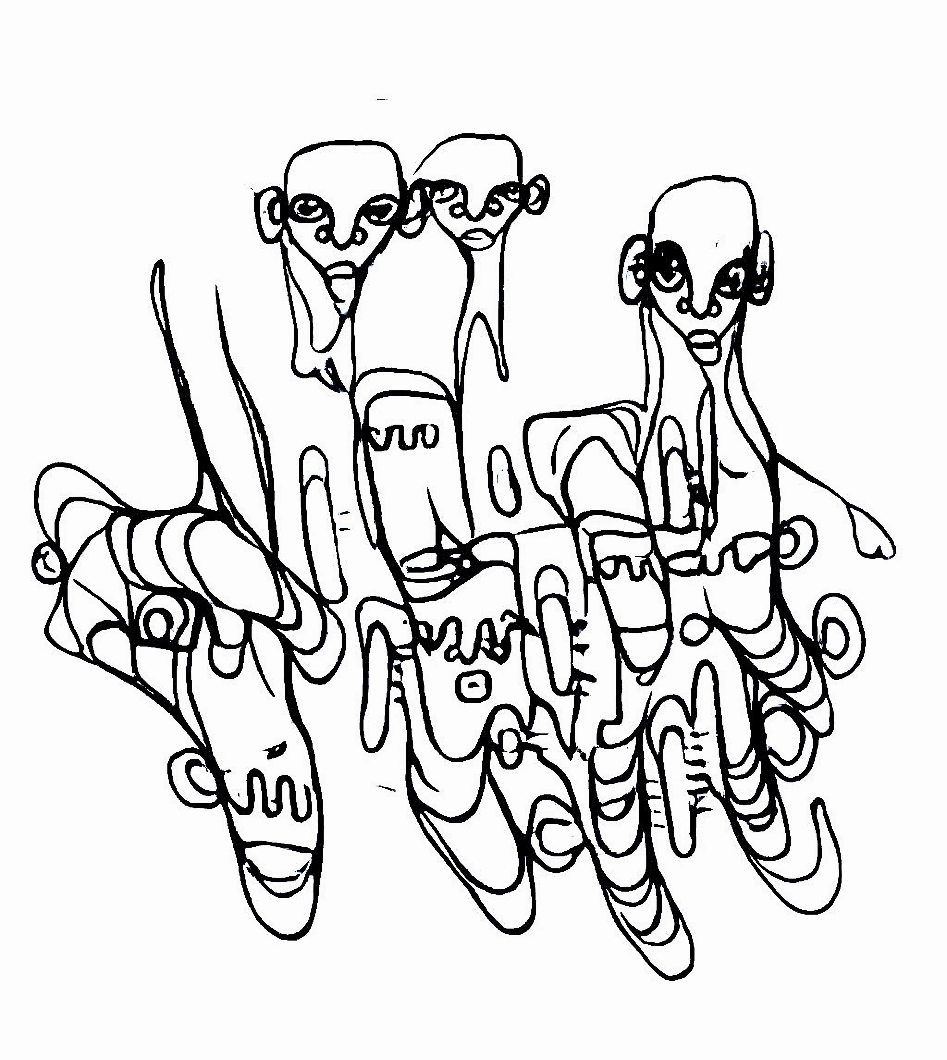 “‘Proof of Spirit — Act II’ is the second installment of my longitudinal art exploration on the concept of Àshe via the Proof of Spirit series, which was first unveiled at La Biennale di Venezia 2022. Àshe is characterized by intuitively drawn, fluid lines that flow in and out of each other, forming a nexus of distinct patterns, discernible beings, hidden motifs, and embedded symbols. The style borrows its name and philosophy from the Yoruba concept of Àshe, which represents the life energy that animates all that exists, and that connects us all as one.

I began the series by creating 1,024 handmade Àshe drawings on paper, which were scanned and then used as the dataset for training a machine learning algorithm. This was done to investigate a number of different questions, principally whether or not the machine could be imbued with the “spiritual intelligence” of Àshe and then create work in my likeness. A selection of the initial results of the training were then exhibited at The Ghana Pavilion of La Biennale, via an installation of a robotic arm, which drew the machine learning interpretations of Àshe live, every single day during the course of the exhibition.

‘Proof of Spirit — Act II’ also features a curated set of the first results of the ML training, and will be the first time people can actually digitally collect work from the Àshe series, which began in 2014. It serves as a significant milestone for the ongoing project, as it makes its way into the cryptoverse. And as Àshe keeps evolving as a visual language and body of work investigating the concepts of change and oneness, expect it to continue its metamorphosis as it absorbs, reconstitutes, and reimagines all that flows through it.” — Afroscope