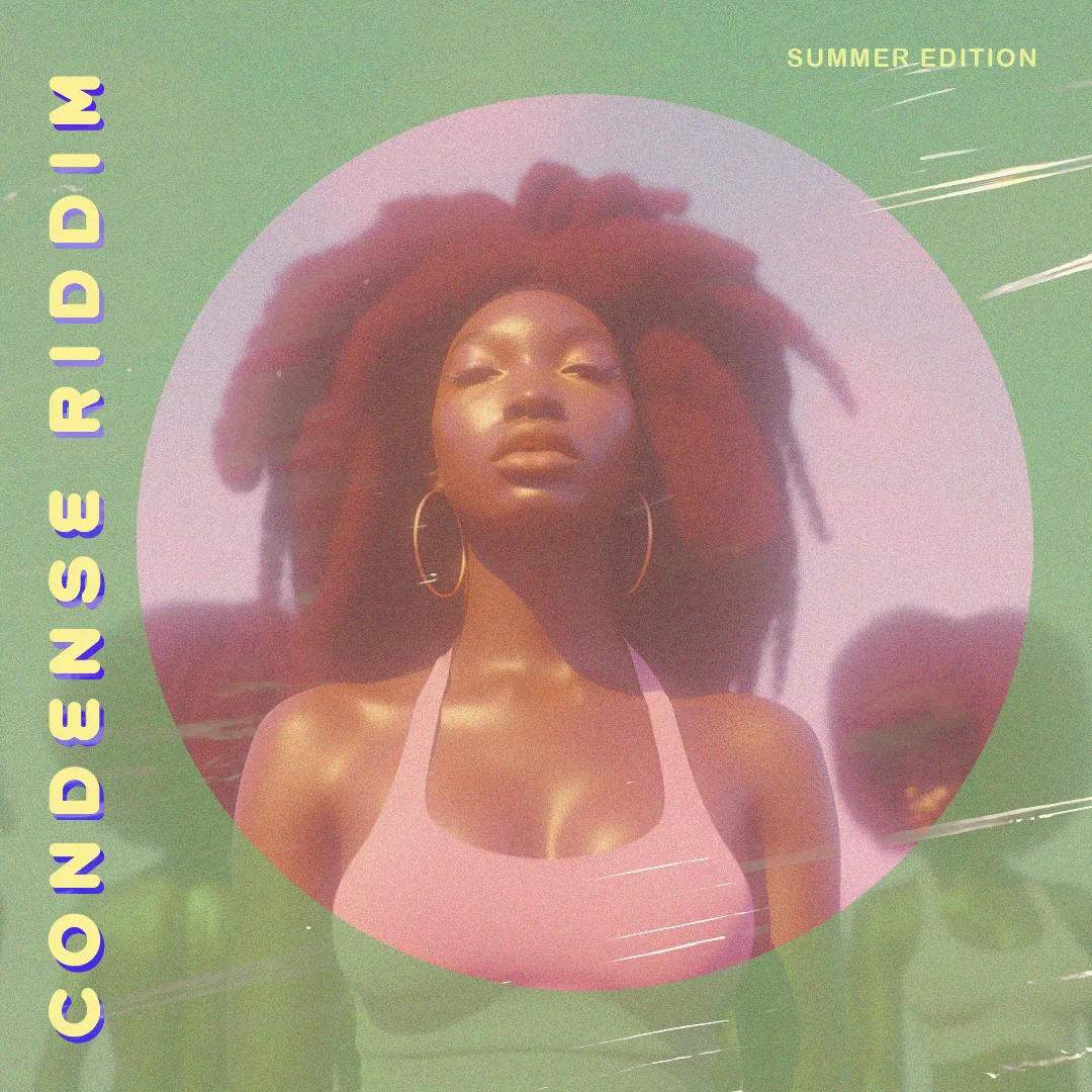 “It’s 2063 and I hear on the radio, “What you know about that Condense Riddim!”

Music starts to play.

“Summer Edition 2023!!!! We outside and we feeling nice.”

I rush to my closet and pull out a bent box of LPs. Brushing off a layer of dust I searched through, finding Jampuff Riddim, Tamarind Riddim…. I pull out a green vinyl with Condense Riddim written on the front.

The music on the radio intensifies and I close my eyes, finding myself in the middle of Broad Street. Pink hair, pink clothes, pink shoes to match, my friends and I walking down the street like it’s ours. Our hair bouncing with the beats, the sun illuminating our skin. That day we got a good deal from the man selling the newly released LPs on the street. “Tamarind juice! Peanut punch! Bottle water! If you get a vinyl you get a juice for free, if you get a juice you get a smile from me.”

“Summer Edition” was created to capture a time in history. It captures the same kind of excitement and memories that a dusty box of LPs in the corner of our aunts’ and uncles’ Caribbean home captures. I wanted to celebrate and showcase the beauty and visual expression that Caribbean street fashion has. By collaborating with AI, I pushed the limitations of AI’s understanding of “Caribbean style” and “Caribbean women” to create a range of women from different ethnicities, found in the Caribbean, and different styles of how they might dress, with an emphasis on color blocking.

Tamarind, Condense, and Jam puff riddim are releases of different dancehall riddims for this “Summer Edition” record.” — Zoe Osborne