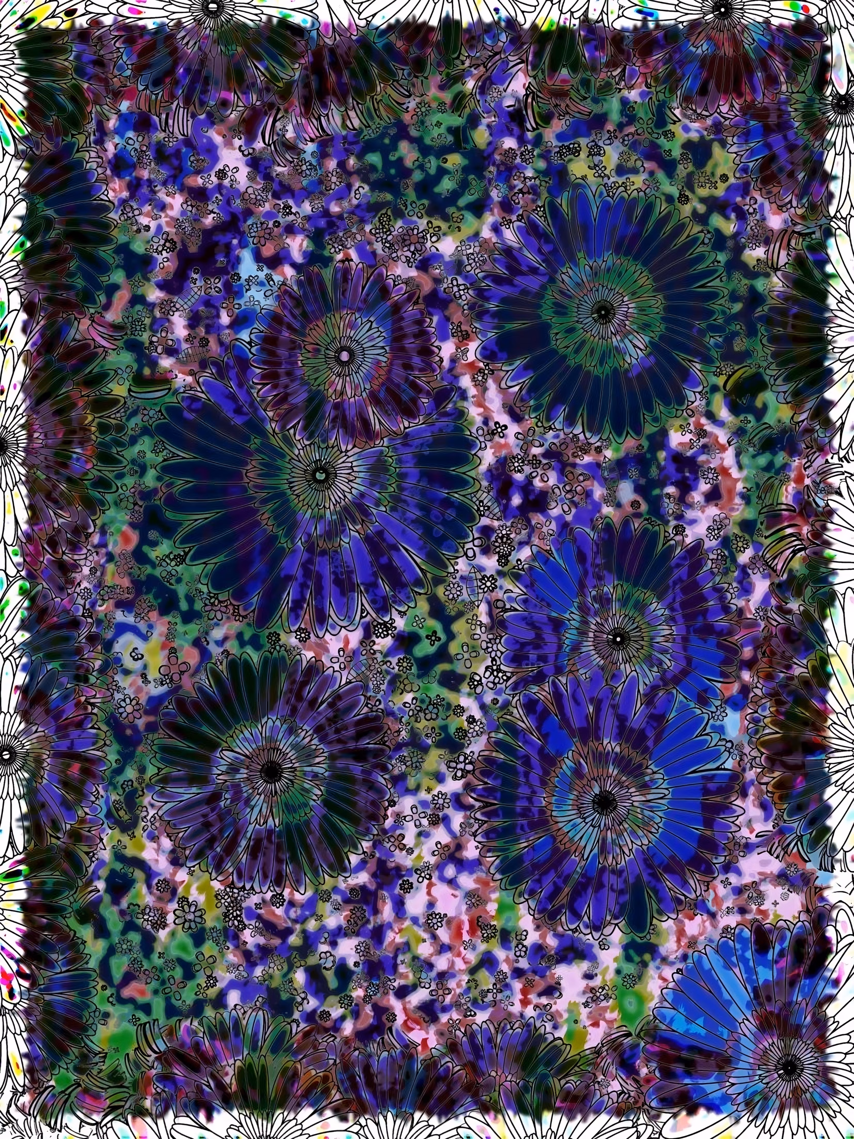 Flowers of Alfiren is a set of 86 surreal gardenscape drawings created by Andrew Mitchell via a generative algorithm written in javascript utilizing the p5js library. No two Flowers of Alfiren will ever be alike. This collection was created in conjunction with the gallery Vertu Fine Art. 

The codebase for this collection is stored on-chain on a separate, custom Ethereum smart contract. The url for that contract is here: https://etherscan.io/address/0x9489bdad5e36d16051c93ab2200172083eeba057#readContract#F5. This contract is indexed via a Flowers of Alfiren manifold contract I have deployed here: https://etherscan.io/address/0x8e85815d9c6360e414f93483a3533d8172dcec27. In addition, the codebase is stored as a server-less webpage with Arweave here: dyjruf4fas2rbuugppjqpdqohzh6gj5cekieyujhvlqkpkcazaeq.arweave.net/HhMaF4UEtRDShnvTB44OPk_jJ6IikExRJ6rgp6hAyAk.